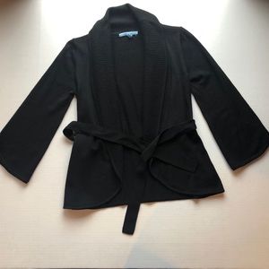 Black Cardigan with Tie
